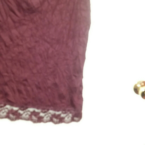 2 Maurices Lacey Tank Tops Burgundy& Charcoal - Picture 3 of 7